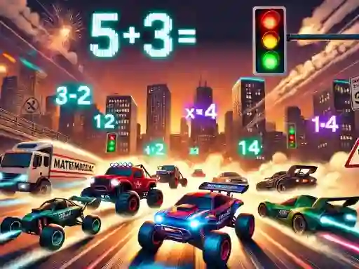 Žaidimas Mathematics Racing internete