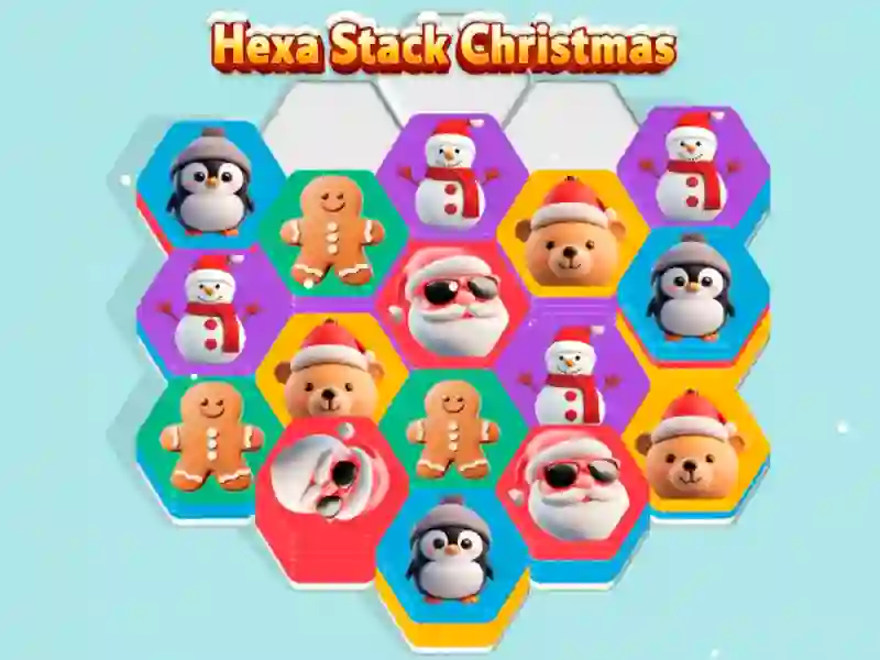 Žaidimas Hexa Stack Christmas internete