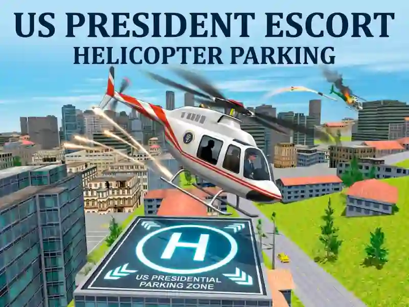 Žaidimas US President Escort Helicopter Parking internete