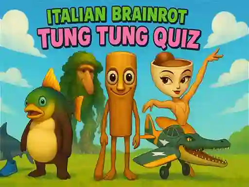 Žaidimas Italian Brainrot tung Tung Quiz internete