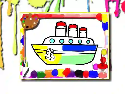 Žaidimas Boats Coloring Book internete