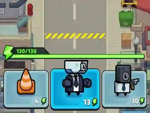 Žaidimas Toilet fight Police vs zombie internete