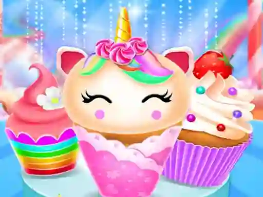 Žaidimas Unicorn Mermaid Cupcake Cooking Design internete