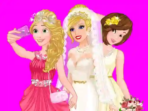 Žaidimas Barbie's Wedding Selfie With Princesses internete