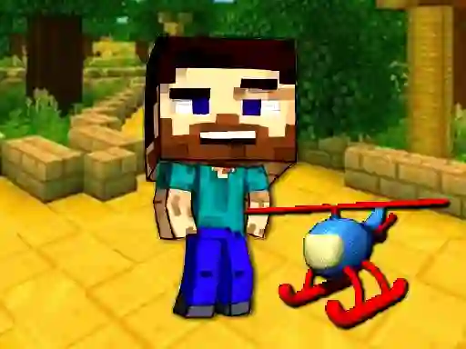Žaidimas Mineblock Helicopter Adventure internete