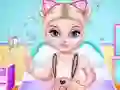 Žaidimas Naughty Baby Elsa's Weekend internete