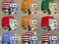 Žaidimas Garbage Trucks Matching internete