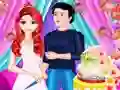 Žaidimas Mermaid Girl Wedding Cooking Cake internete