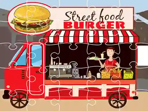 Žaidimas Burger Trucks Jigsaw internete