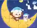 Žaidimas Jigsaw Puzzle: Monkey With Moon internete