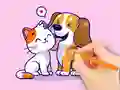 Žaidimas Coloring Book: Dog And Cat internete