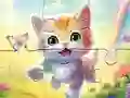 Žaidimas Jigsaw Puzzle: Kitten With Butterfly internete