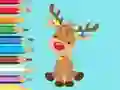 Žaidimas Coloring Book: Cute Christmas Reindeer internete