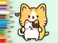 Žaidimas Coloring Book: Hugging Cat internete