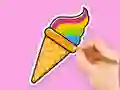 Žaidimas Coloring Book: Rainbow Ice Cream internete