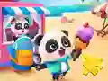 Žaidimas Jigsaw Puzzle: Baby Panda Ice Cream Car internete