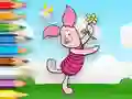 Žaidimas Coloring Book: Piglet Holds Toy Windmill internete