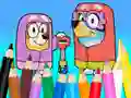 Žaidimas Coloring Book: Bluey Flossing Grannies internete