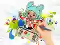 Žaidimas Coloring Book: Toca Boca Skateboard internete