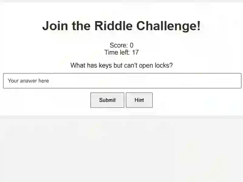 Žaidimas Riddle Challenge internete
