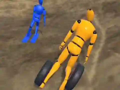 Žaidimas Ragdoll Racing: Extreme Downhill internete