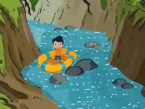 Žaidimas Rescue the Cute Boy from River internete
