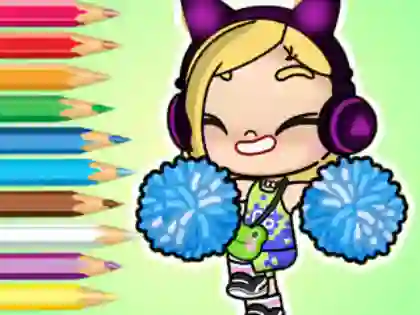 Žaidimas Coloring Book: Avatar World Cheerleader internete