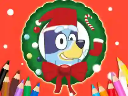 Žaidimas Coloring Book: Bluey Santa Claus internete