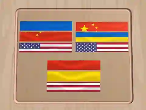 Žaidimas Flag Puzzle Jam: Collect Flags internete