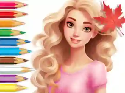 Žaidimas Coloring Book: Barbie Autumn Tale internete