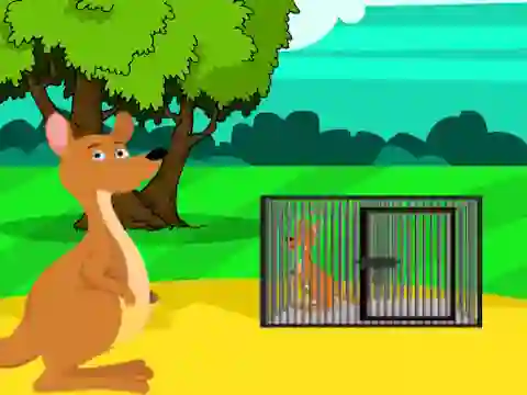 Žaidimas Red Kangaroo Baby Rescue from Cage internete