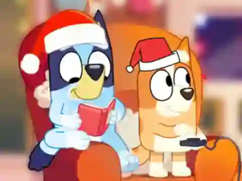Žaidimas Jigsaw Puzzle: Bluey Christmas Party internete