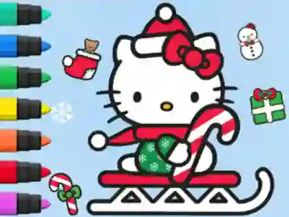 Žaidimas Coloring Book: Hello Kitty Christmas internete