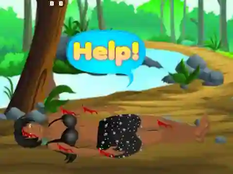 Žaidimas Rescue Injured Tribe Girl internete