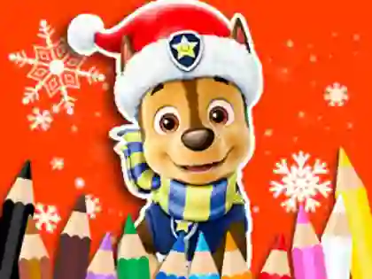 Žaidimas Coloring Book: PAW Patrol Christmas internete