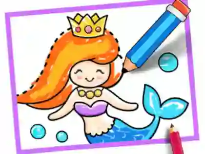 Žaidimas Toddler Drawing: Mermaid internete