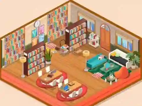 Žaidimas Decor: My Library internete