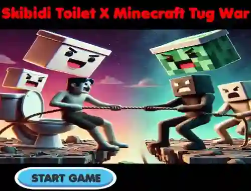 Žaidimas Skibidi Toilet X Minecraft Tug War internete