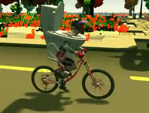 Žaidimas Skibidi Toilet Bike Riding internete