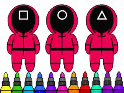 Žaidimas Coloring Book: Squid Game Mask internete