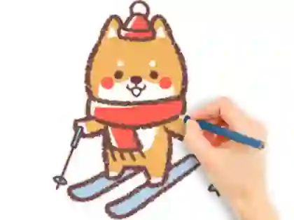 Žaidimas Coloring Book: Skiing Puppy internete