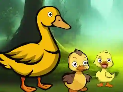 Žaidimas Duck Family Reach Pond internete