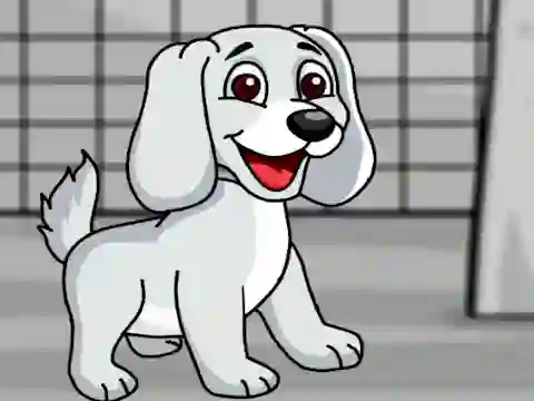 Žaidimas Rescue the White Puppy from Cage internete