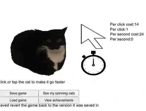 Žaidimas Spinning Cat Clicker internete