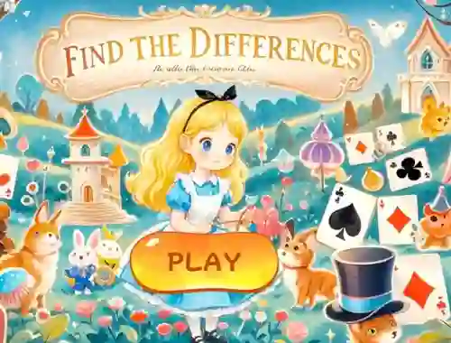 Žaidimas Find The Differences: Alice In Wonderland internete