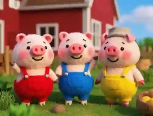 Žaidimas Find The Differences: The 3 Little Pigs internete