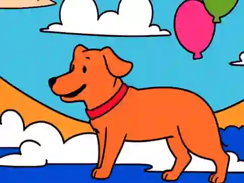 Žaidimas Color By Code: Yellow Dog internete