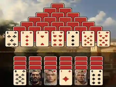 Žaidimas Pyramid Solitaire Ancient Rome internete