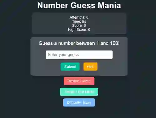Žaidimas Number Guess Mania internete