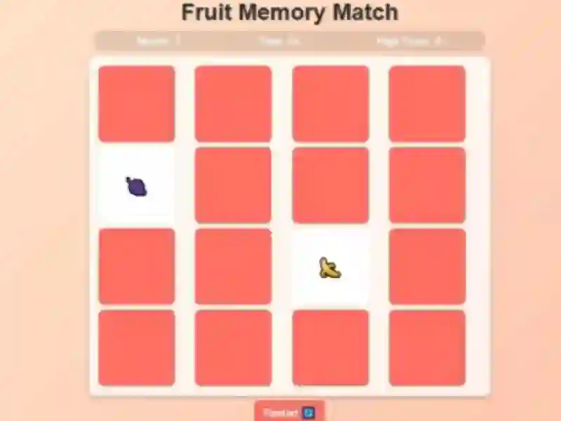 Žaidimas Fruit Memory Match internete